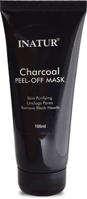 

Inatur Charcoal Peel-Off Mask 100ml, Skin Purifying, Unclogs Pores, Remove Black Heads(100 ml)
