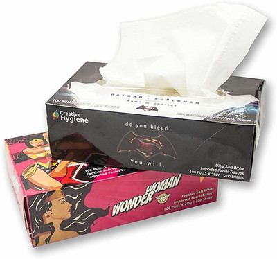 

Creative Hygiene Facial Tissue box 2 Ply 100 Pulls 200 Sheets Pack of 2(Pack of 2)