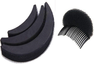 

shivnath enterprises hair easy styling puff maker tools banana volumizer and puff comb[4pcs] Hair Accessory Set(Black)