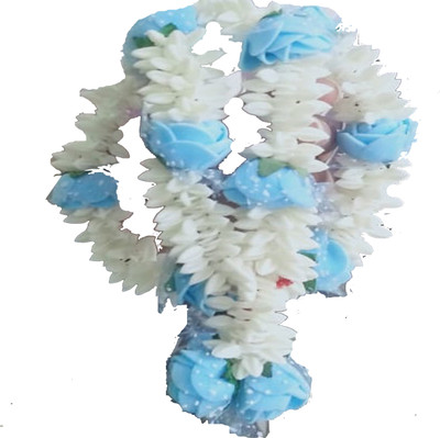 

shivnath enterprises hair flower juda bun rubber band gajra [pack of 1pcs] Rubber Band(Multicolor)