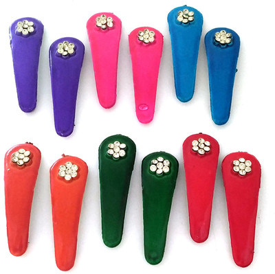 

Fashionable PARTY WEAR CLIP WITH STONE Tic Tac Clip(Multicolor)