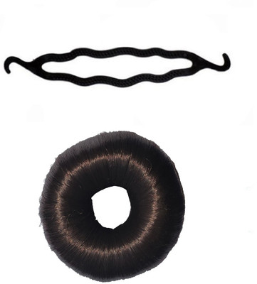 

S R Enterprises hair juda accessories twist important donut (pack of 2 pcs) Hair Accessory Set(Black)