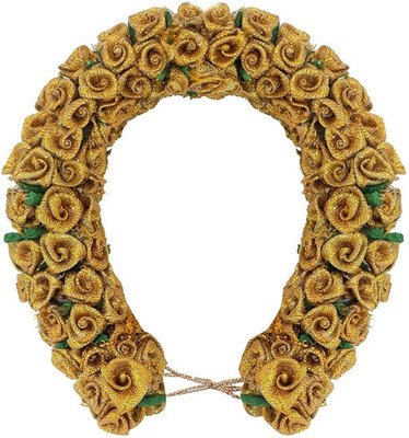 

VERBIER Artificial Flower Hair Gajra For Women and girls Hair Accessory Set(Gold)
