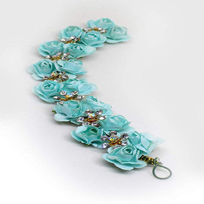 

shivnath enterprises hair blue flower color fashion stylish juda bun stylish gajra[pack of 1pcs] Hair Accessory Set(Blue)