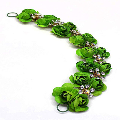 

shivnath enterprises hair green gajra juda bun maker new design [pack of 1pcs] Hair Accessory Set(Green)