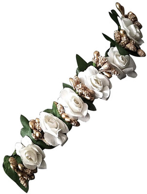 

shivnath enterprises hair white juda bun stylish gajra [1pcs] Hair Accessory Set(White)