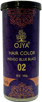 

OJYA Organic Hair Color Indgo Blue Black Powder Cane 100gm Hair Color(Indgo Blue Black)