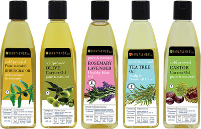 

Soulflower Hair & Skin Oils Set of 5 Hair Oil(600 ml)