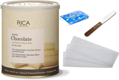 

Rica Liposoluble Chocolate Kit (1Piece Waxing Strips + 1 Spatula + 1 Tissue) Wax(800 g, Set of 4)