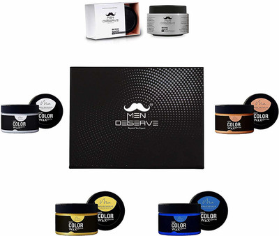 

MEN DESERVE Hair Styling Cream And Color Wax For Strong Hold Gift Kit For Men, Pack of 5 Hair Wax(60 ml)