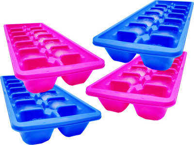 goldcave Multicolor Plastic Ice Cube Tray(Pack of4)