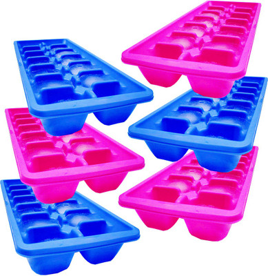 goldcave Multicolor Plastic Ice Cube Tray(Pack of1)