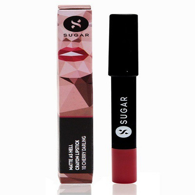 

Sugar Cosmetics Matte As Hell Crayon Lipstick(10 Cherry Darling)