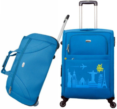 

Timus Suitcase, Duffel Strolley Bag Combo(Blue)