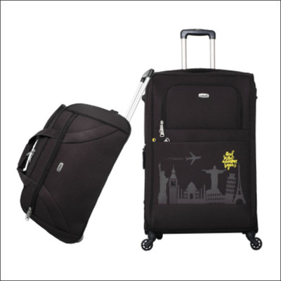 

Timus Check-in Suitcase, Duffel Strolley Bag Combo(Black)