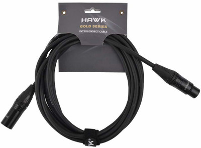 

HAWK PROAUDIO SXFG016 Gold Series XLR Male To Female (5 m)/16 FEET XLR Male To Female(Black)