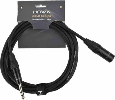 

HAWK PROAUDIO SXSG016 Professional Gold Series TRS to XLR Male Balanced Interconnect with 16 Feet Cable TRS to XLR Male(Black)