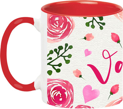 ARTBUG Happy Valentine's Day - 2409-Red Ceramic Coffee Mug(350 ml)