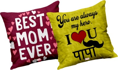 ME&YOU Microfibre Quotes Cushion Pack of 2(Multicolor)