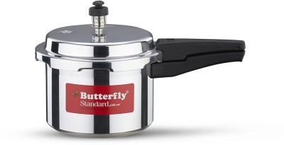 Butterfly Present Aluminium induction base standard plus 3.0 liter 3 L Induction Bottom Pressure Cooker(Aluminium)