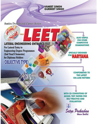 Leet Lateral Engg. Entrance Test For Haryana With Cd(Paperback, Singh & Singh)