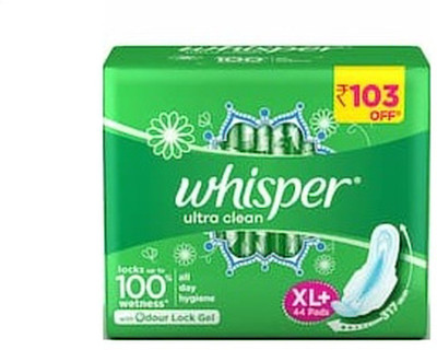 

whisper ULTRA CLEAN XL+ 44 PADS Sanitary Pad