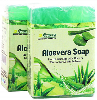Sricure Certified Aloe Vera soap for face and body (Pack of two)(100 g, Pack of 2)