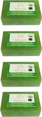 

Khadi Herbal Pure Handmade Neem & Aloevera Soap-Pack of 4(125 g, Pack of 4)