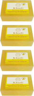 

Khadi Herbal Pure Handmade Lemon Soap-Pack of 4(125 g, Pack of 4)