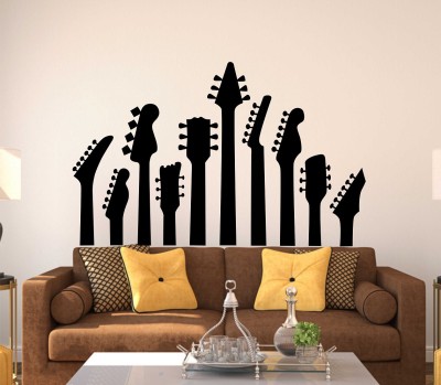 fuzzy 90 cm Guitar Self Adhesive Sticker(Pack of 1)