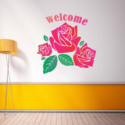 Wallzone 50 cm WELCOME Removable Sticker(Pack of 1)
