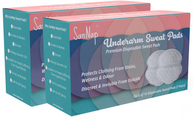 

SanNap Disposable underarm sweat pads for men and women-28 pads Sweat Pads