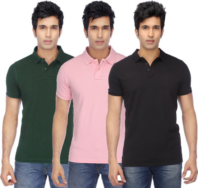 Concepts Solid Men Polo Neck Multicolor T-Shirt
