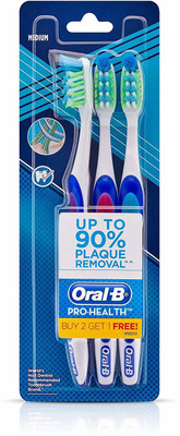 

Oral-B Pro Health Toothbrush - Medium (Buy 2 Get 1 Free) Medium Toothbrush(Pack of 3)