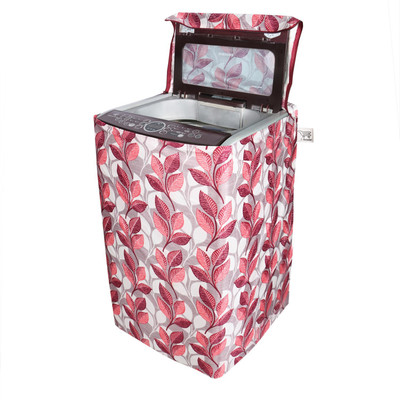 E-Retailer Top Loading Washing Machine  Cover(Width: 58 cm, Pink Leaves Design)