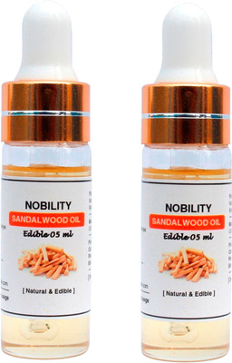 

NOBILITY Pure Sandalwood Oil - Edible Grade - Size: 05 ML - Pack of 02(10 ml)