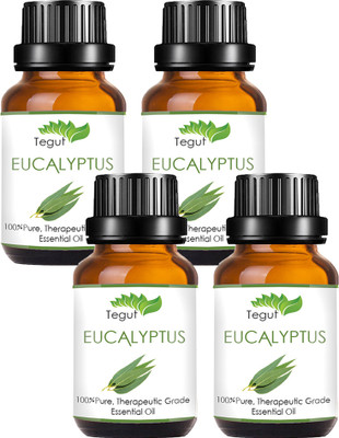 

Tegut Eucalyptus Essential Oil 100% Pure for Cough, Colds, Clear Breathing, Joints Pain, Mosquitos (10 ml) (Pack of 4)(40 ml)