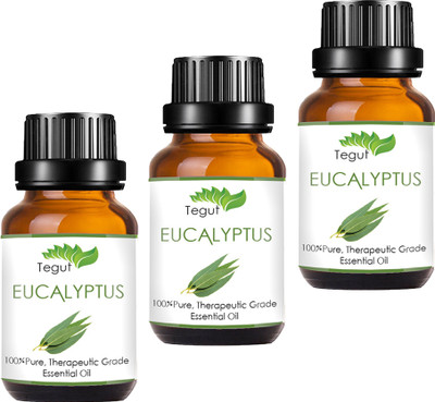 

Tegut Eucalyptus Essential Oil - Pure, Therapeutic Grade, Natural Relaxant (10 ml) (Pack of 3)(30 ml)