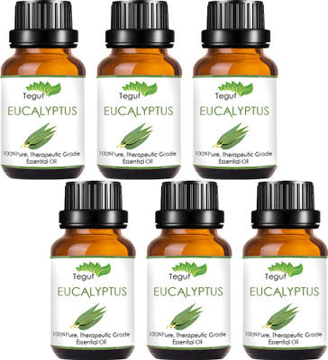 

Tegut Eucalyptus Essential Oil 100% Pure for Cough, Colds, Clear Breathing, Joints Pain, Mosquitos (10 ml) (Pack of 6)(60 ml)