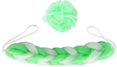 

Just Peachy Sponge Loofah And Scrub For Back ( Green & White ) Pack Of 2