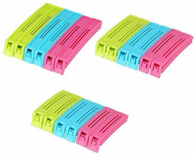 RESKA SEALING POUCH CLIPS Large Plastic Airtight Food Bag Clips(Set of 18, Multicolor)