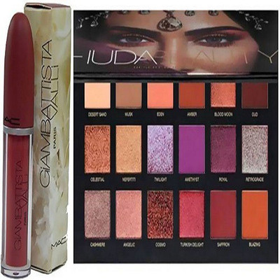 

Huda Beauty Eyeshadow Desert Dusk&Mac Giambattista Lipgloss(Set of 2)