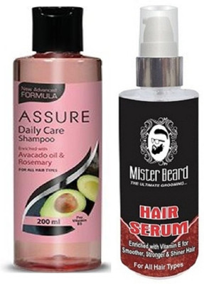 

MISTER BEARD HAIR SERUM WITH ASSURE DAILY CARE SHAMPOO 200ML(Set of 2)