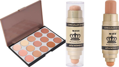 

MAYU Mars Contour Bronze Highlight Palette AND SMUDGER Concealer(Set of 2)