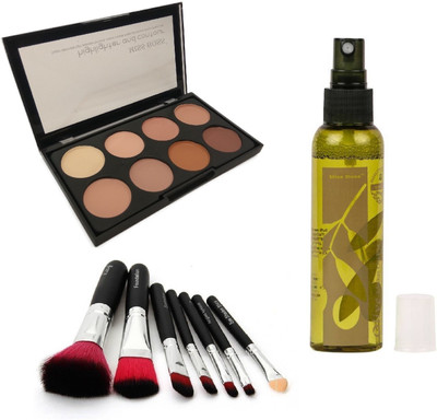 

Miss Boss kb Olive Oil Makeup Fixer Primer - 120 ml and kb concealer kit + hk black brushes (pack of 7) combo(Set of 3)