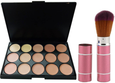 

Gabbu 3 IN 1 CONCEALER BRIGHTENER & CONTOUR PALETTE WITH ULTRA SOFT BRISTLES MAKEUP BRUSH(Set of 2)