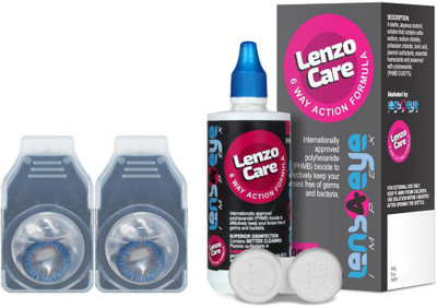 

LenzoCare Color Lenses With 100 ml Multipurpose Solution & Lens Case Monthly(-0.00, Colored Contact Lenses, Pack of 2)