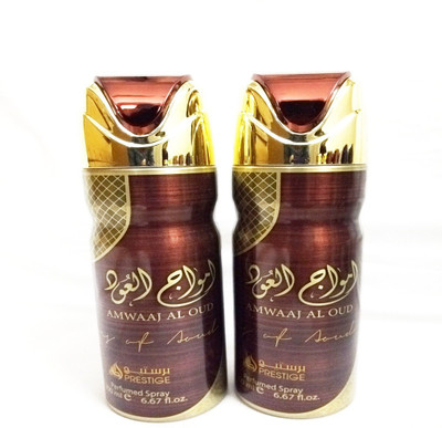 

LATTAFA AMWAAJ AL OUD Deodorant Spray - For Men & Women(400 ml, Pack of 2)