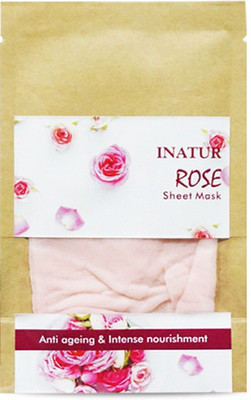 

Inatur Rose Sheet Mask 38g, Anti Ageing & Intense Nourishment(38 g)