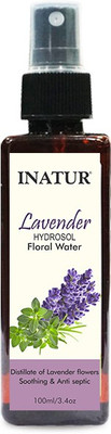 Inatur Lavender Hydrosol Floral Water 100ml, Disitillate Of Lavender Flowers, Soothing & Anti Septic(100 ml)